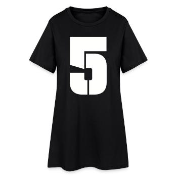 5 - Women’s T-Shirt Dress - black - Front