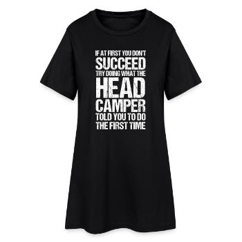 Camping, Vie de campement Vie de campement dans la forêt - Robe T-shirt Femme - noir - Devant