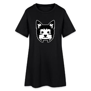 Yorkshire Terrier - Robe T-shirt Femme - noir - Devant