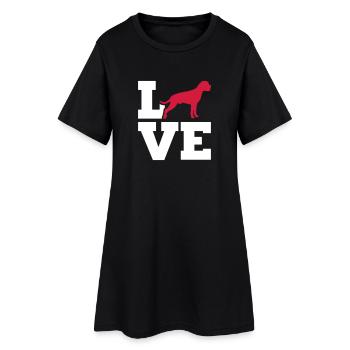 Boxer - Robe T-shirt Femme - noir - Devant