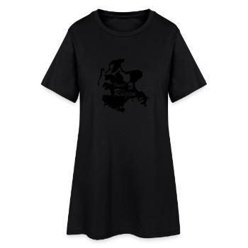Rügen - Frauen T-Shirt-Kleid - Schwarz - Vorne