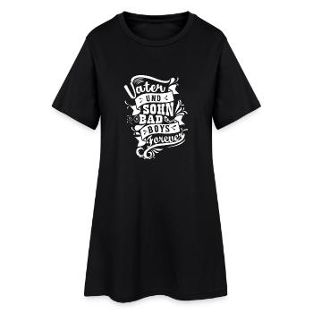 Vater und Sohn Bad Boys forever - Frauen T-Shirt-Kleid - Schwarz - Vorne