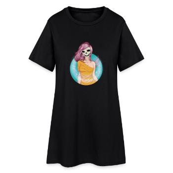Crâne du vent - Robe T-shirt Femme - noir - Devant