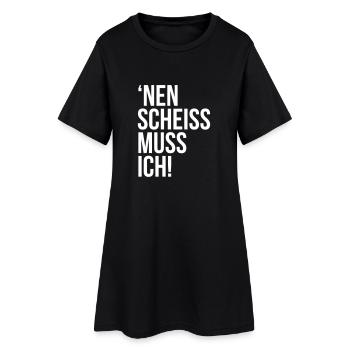 einen scheiss muss ich Spruch Sprüche Statement - Frauen T-Shirt-Kleid - Schwarz - Vorne