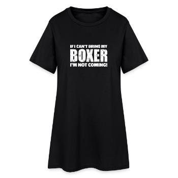 Boxer - Robe T-shirt Femme - noir - Devant