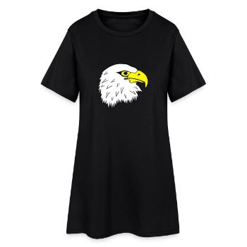 Pygargue à tête blanche tête d'aigle motif Eagl - Robe T-shirt Femme - noir - Devant