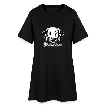 Dalmatiner - Frauen T-Shirt-Kleid - Schwarz - Vorne