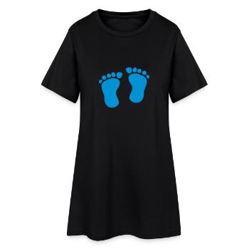Baby - Frauen T-Shirt-Kleid - Schwarz - Vorne