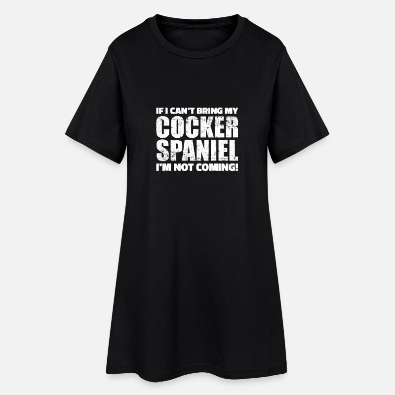 Cocker Spaniel - Robe T-shirt Femme - noir