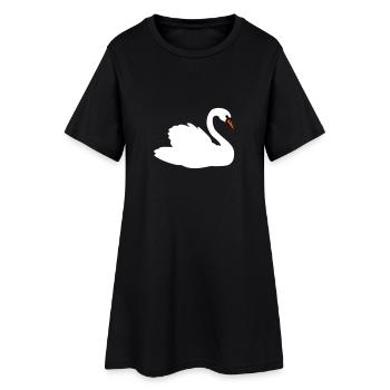 Cygne - Robe T-shirt Femme - noir - Devant