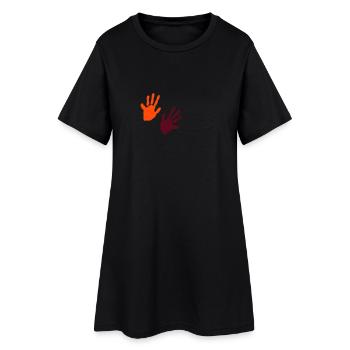 Bébé mains - Robe T-shirt Femme - noir - Devant