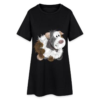 cochon Guinée Droll - cochon Guinée - Cadeau - Robe T-shirt Femme - noir - Devant
