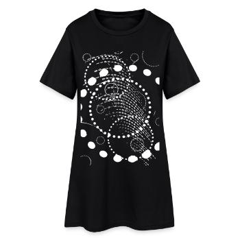 Spirale d’argile abstraite - Robe T-shirt Femme - noir - Devant