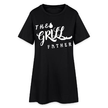 The Grill Father - Der Grill Vater - Frauen T-Shirt-Kleid - Schwarz - Vorne