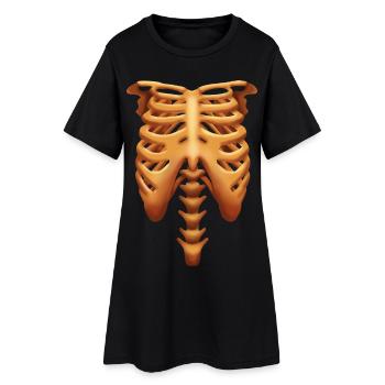 Halloween et costume de squelette - Robe T-shirt Femme - noir - Devant