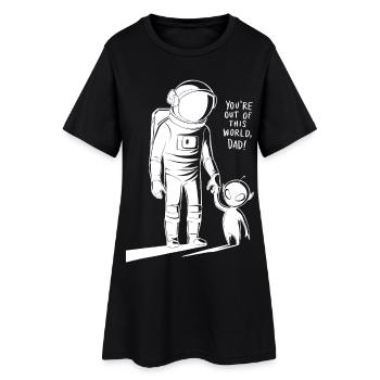 Tu es galactique, papa ! - Robe T-shirt Femme - noir - Devant