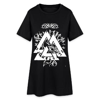 Conception du triangle de la rune magique - Robe T-shirt Femme - noir - Devant