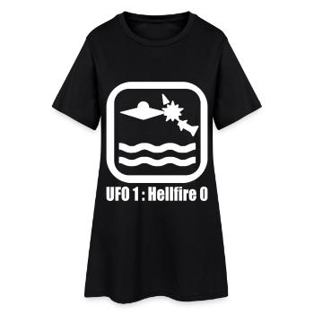T-shirt mème UFO Rocket White 1:0 - Robe T-shirt Femme - noir - Devant