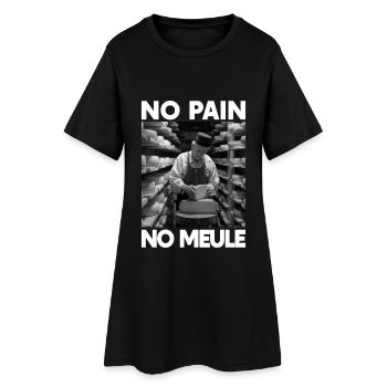 No Pain No Bleu Humour Fromage Bleu d'Auvergne - Robe T-shirt Femme - noir - Devant