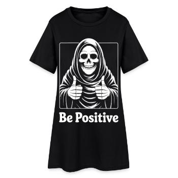 Motif squelettique Be Positive - Robe T-shirt Femme - noir - Devant