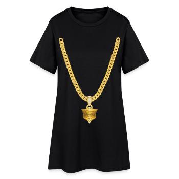 Rapperkette_Unus - Robe T-shirt Femme - noir - Devant