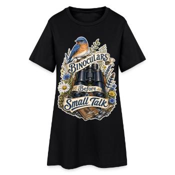 Jumelles avant les nuages de bavardages - Robe T-shirt Femme - noir - Devant