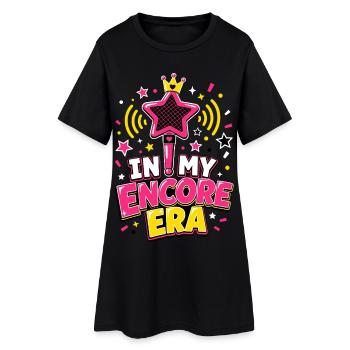 Dans mon micro de l’ère Encore - Robe T-shirt Femme - noir - Devant