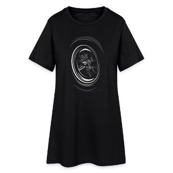 Vintage Racing Wheels Voiture Classique Jantes Symbole - Robe T-shirt Femme - noir - Devant