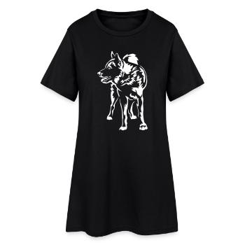 Norwegian Elkhound "Black Edition" - Women’s T-Shirt Dress - black - Front