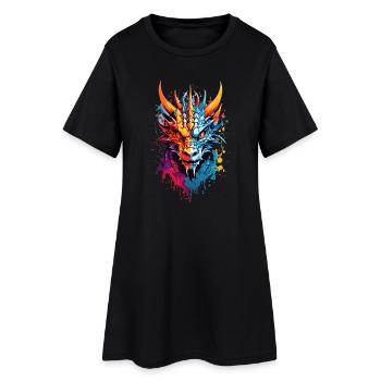Cool Dragon - Robe T-shirt Femme - noir - Devant