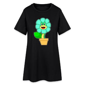 Fleur de serpent - Robe T-shirt Femme - noir - Devant
