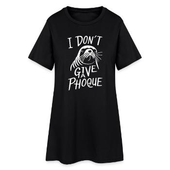 i don t give a phoque humour marin - Robe T-shirt Femme - noir - Devant