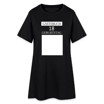 Guestbook 18th Birthday - Women’s T-Shirt Dress - black - Front