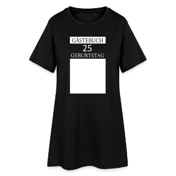 Livre d’or T-shirt signature 25e anniversaire - Robe T-shirt Femme - noir - Devant