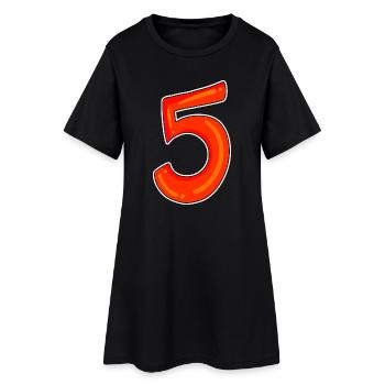 Symbole de cinq chiffres 5 - Robe T-shirt Femme - noir - Devant
