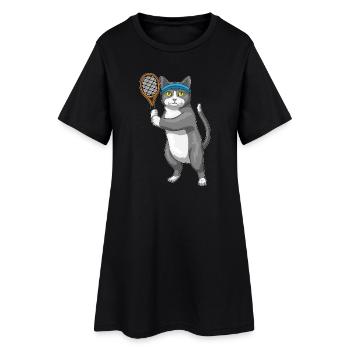 Raquette de tennis Cat Tennis - Robe T-shirt Femme - noir - Devant