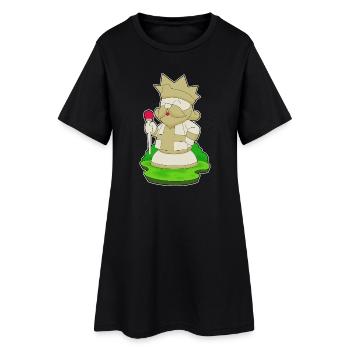 pièce d’échecs roi échecs - Robe T-shirt Femme - noir - Devant
