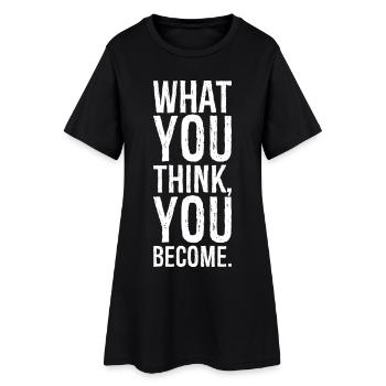 ce que vous pensez devenir - Robe T-shirt Femme - noir - Devant