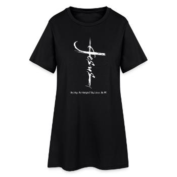 Jesus Kreuz - Der Weg Die Wahrheit Das Leben - Frauen T-Shirt-Kleid - Schwarz - Vorne