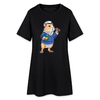Hamster Marin de Pâques - Robe T-shirt Femme - noir - Devant