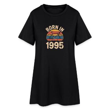 Né en 1995 Retro Bicycle Design - Robe T-shirt Femme - noir - Devant