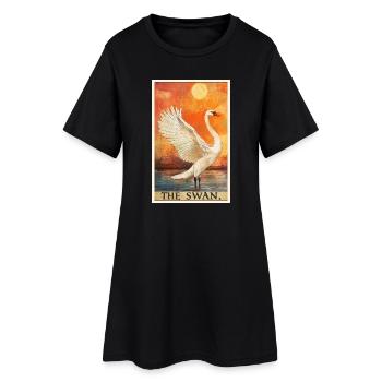 Cygnes Cygne - Robe T-shirt Femme - noir - Devant