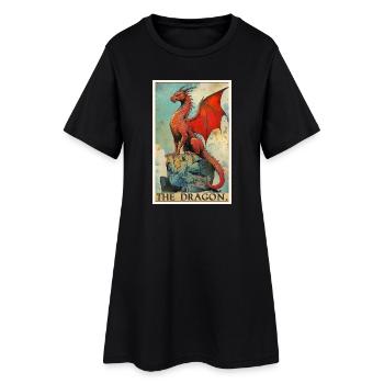 Dragon Dragon - Robe T-shirt Femme - noir - Devant