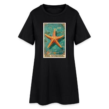 Étoile de mer Étoile de mer - Robe T-shirt Femme - noir - Devant