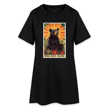 Sun Bear Malaienbär - Frauen T-Shirt-Kleid - Schwarz - Vorne