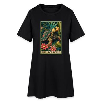 Tortues Tortue - Robe T-shirt Femme - noir - Devant