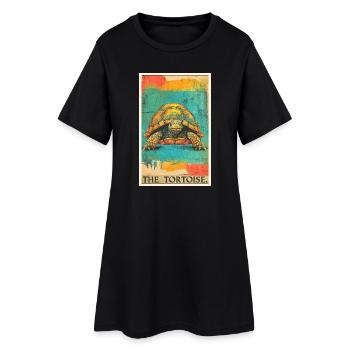 Tortues Tortue - Robe T-shirt Femme - noir - Devant