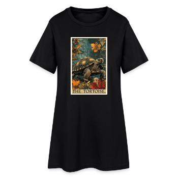 Tortues Tortue - Robe T-shirt Femme - noir - Devant