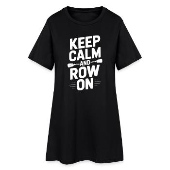 Restez calme et ramez - Robe T-shirt Femme - noir - Devant