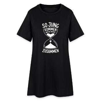 So jung kommen wir nie wieder zusammen - Frauen T-Shirt-Kleid - Schwarz - Vorne